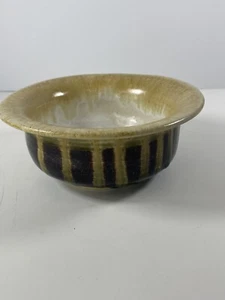 Studio Art Pottery Signed DF (Dennis Ferguson?) Blue & Brown Drip Glaze Bowl 6” - Picture 1 of 11