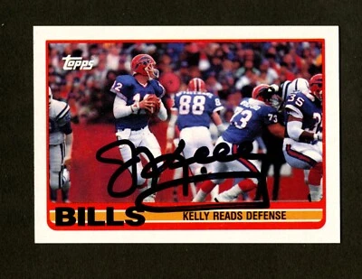 1989 Topps Buffalo Bills #40 Jim Kelly Autographed Card ~ NM - Image 1 of 2