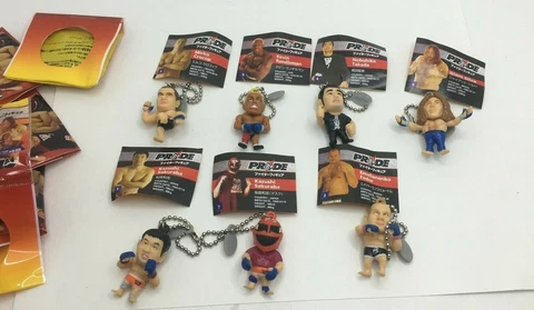 COMPLETE SET VINTAGE PRIDE FC 7-11 JAPAN COLLECTOR KEYCHAINS MINT UFC STARS Cover