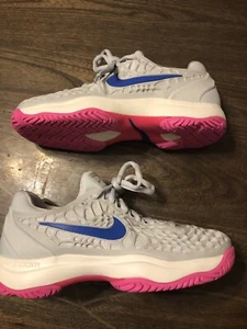 Nike Air Zoom Cage 3 HC Women Pure Platinum Tennis Shoes Sneaker 918199-003 SZ 5 - Picture 1 of 6