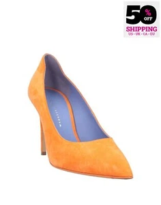 RRP €600 VICTORIA BECKHAM Suede Leather Court Shoes US7.5 EU37.5 UK4.5 Heel - Picture 1 of 7
