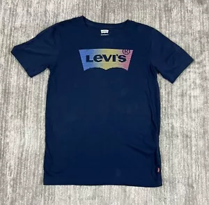 Levis Shirt Boys Extra Large 13-15 Blue Grandient Logo - Picture 1 of 10