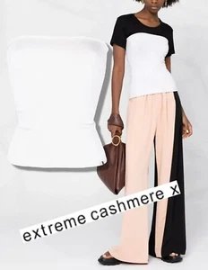 EXTREME CASHMERE sz S Milk White Strapless Cashmere Blend Knit Top MINT - Picture 1 of 7
