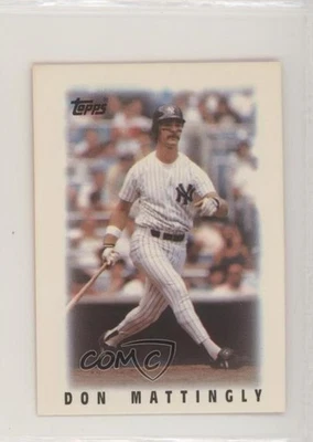 1986 Topps League Leader Minis Don Mattingly #28 - Image 1 of 2