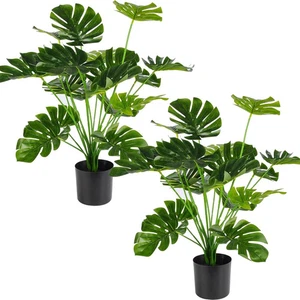 28" 2Pack Large Fake Plants Artificial Palm Tree in Pot for Indoor and Outdoo... - Picture 1 of 4