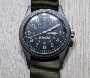 Vintage Hamilton Khaki Mechanical Field Watch 9415 Steel Manual Wind Wristwatch - Imagen 1 de 11