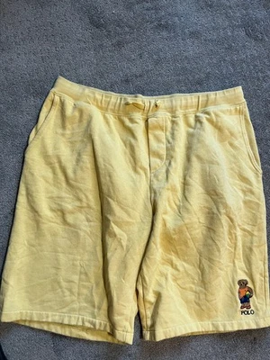 Мужские пляжные флисовые шорты Polo Ralph Lauren Polo Teddy Bear размер LT желтые - Изображение 1 из 4