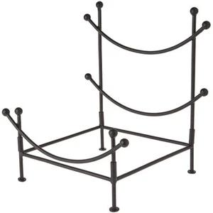 Bard's Black Wrought Iron Bowl Stand, 11.5"H x 10.5"W x 8"D (For 14"-20" Bowls) - Picture 1 of 1