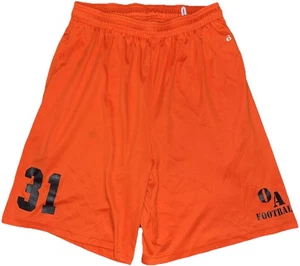 Badger Sport Orange Shorts Large OA Football #31 | w/ Pockets | Oliver Ames! 🍀 - Picture 1 of 21