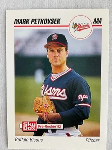1992 Buffalo Bisons-SkyBox Minor League Baseball Card#38-Mark Petkovsek - Picture 1 of 1