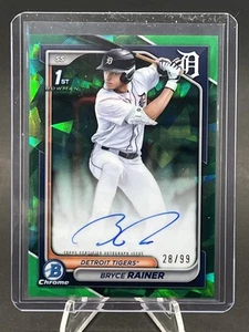 2024 Bowman Draft #CPA-BR Bryce Rainer Chrome Prospect Autos Green #/99 250004 - Picture 1 of 2