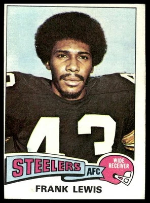 1975 Topps #71 Frank Lewis Pittsburgh Steelers VG - Image 1 of 2