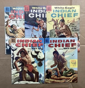 Capo indiano ~ Dell Comics #20, 25, 27, 28 e 29 ~ copertine dipinte ~ ottime condizioni - Foto 1 di 22