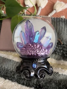 Bath & Body Works HALLOWEEN Purple CRYSTAL BALL Light Up Wallflower Plug In - Picture 1 of 10