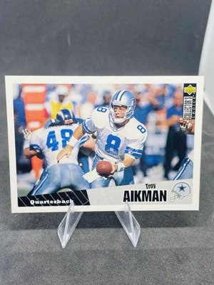 1996 Collector's Choice #295 Troy Aikman Football Card Dallas Cowboys - Image 1 of 2