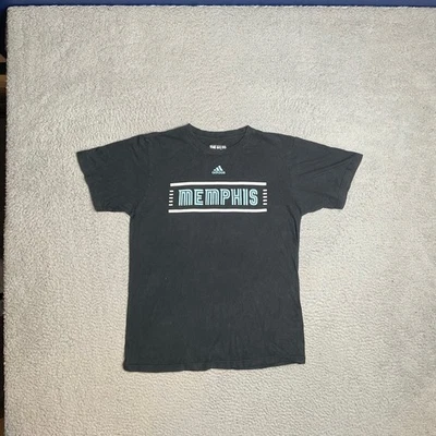 Memphis Grizzlies NBA Black Adidas Short Sleeve Graphic Bar Design Shirt Mens M - Image 1 of 4
