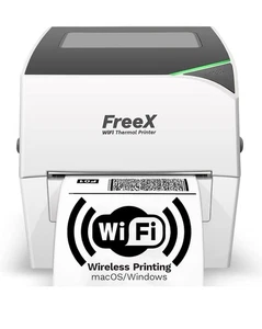 FreeX WiFi SuperRoll USB Or wireless Thermal Printer in Shadow White NEW 4x6 - Picture 1 of 2