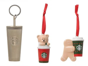 Starbucks Japan SEASONAL GOODS HAPPY HOLIDAYS 2025 Ornament Set of 3 - Picture 1 of 12