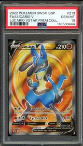 - PSA 10 - Lucario V SWSH213 SWSH: Sword & Shield Promo Cards Holo - Picture 1 of 2