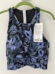 NWT Size 14 Lululemon Swift Speed Cropped Tank B/C Cup FWMM Flower Meld Multi - Picture 1 of 5
