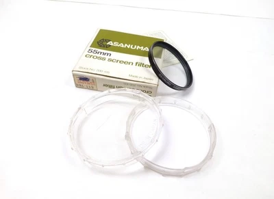 Asanuma 55mm CS Cross Screen Filter 4-lines Cross Pattern For Camera Lens - Image 1 of 4