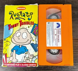 Rugrats Tommy Troubles VHS 1996 Nickelodeon 4 Episodes 3 Shorts Classic Cartoons - Foto 1 di 3