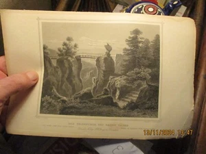 Ancienne Gravure DASZ FELSENTHOR BEI BADEN BADEN - Imagen 1 de 4