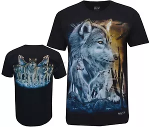 Camiseta Wolf Pack Wolves Howling Moon Biker Indio Nativo Americano M - 3XL - Imagen 1 de 3