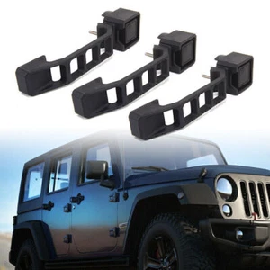 Black Exterior Outer Door Handles 3 Kit for Jeep Wrangler JK JKU 07-17 - Picture 1 of 11