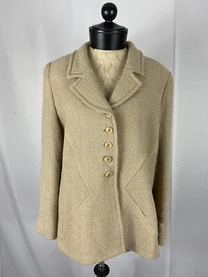Sonia Rykiel PARIS Notched Collar Size Large Cream Color Blazer - Image 1 of 3