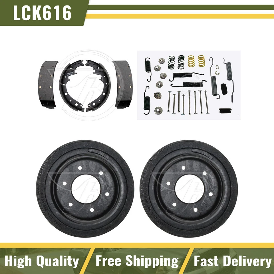 Tambores de freno traseros zapatas de freno herrajes kit de resorte para camioneta GMC K15/K1500 1974 Foto 1 de 4