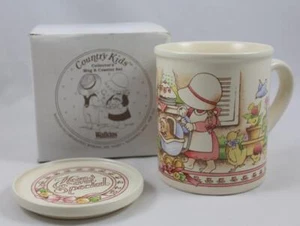 Watkins Vintage 1990 Country Kids Mug & Coaster "Moms are Special" w/Box #6181 - Picture 1 of 12