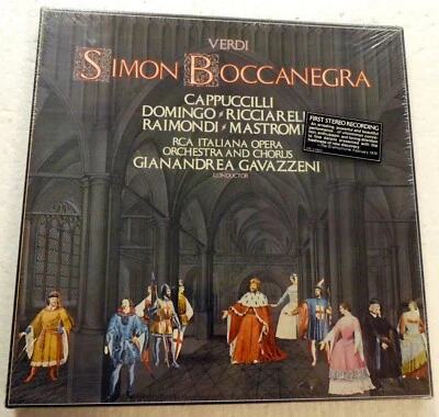 Verdi SIMON BOCCANEGRA Capuccilli DOMINGO 3xLP BOX Opera SEALED LH 873 - Image 1 of 2