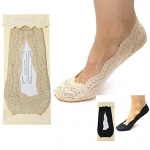 1/3/6 X Pairs Ladies Girls Shoe Footies Invisible Thin Lace Liner Socks Size 4-7 - Picture 1 of 3