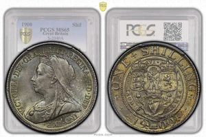 Great Britain, Victoria, Shilling 1900, nicely toned, PCGS MS 65 - Picture 1 of 8