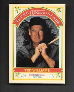 TED WILLIAMS 1989 J.J. NISSEN SUPER STARS #20 BOSTON RED SOX
