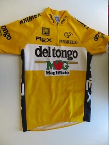Maillot vintage Santini Del Tongo Pinarello MOG taille XL, 1/4 fermeture éclair, années 1990 RARE - Photo 1 sur 19