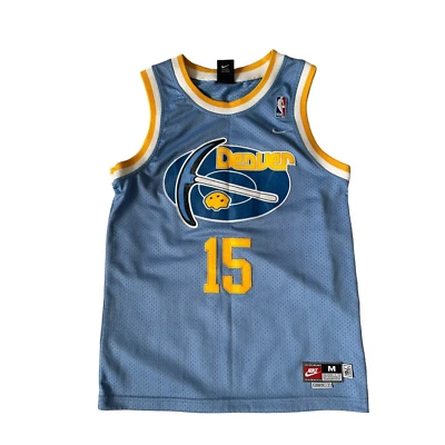 Nike Denver Nuggets Carmelo Anthony Stitched Miner Pick Kids Medium Blue Jersey - Image 1 of 4