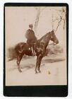 PHOTO photographie - Un officier à cheval cavalerie badine monture