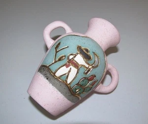 CERAMICA GARDIEL LINEA GOLD 24K MEXICO PASTELL ROSA KERAMIK KRUG SAMMLERSTÜCK - Bild 1 von 7