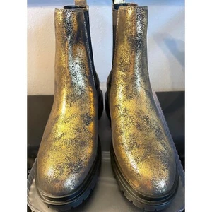 Ralph Lauren Corinne Bootie Fashion Boot Black/Bronze Women Size 8.5 NEW - Picture 1 of 12