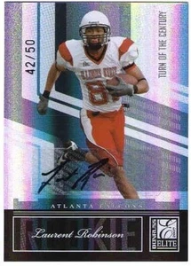 LAURENT ROBINSON 2007 Donruss Elite Turn of Century Rookie Auto Card 42/50 (x) - Picture 1 of 2