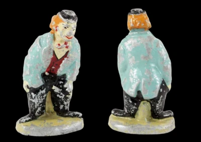 Cirque PHILIPPE 1948 / CLOWN BLEU / figurine aluminium / jouet ancien CIRCUS  - Photo 1/2