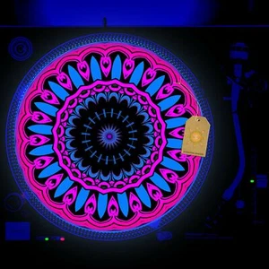 Maya Plattenspieler Slipmat GLOW BLACKLIGHT 12 Zoll für DJ Vinyl LP - Bild 1 von 2