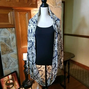 Unbranded Womens Shawl Blue And Tan One Size open front - Picture 1 of 5
