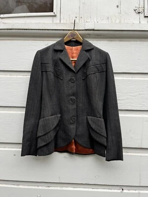 40s/50s Wool Blazer Vintage Women’s Jacket Rockabilly Western Pinup - Image 1 of 4