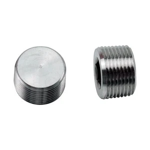 1/8" NPT Countersunk Internal Hex Thread Socket Plug Male Thread Fitting 2Pcs - Picture 1 of 3