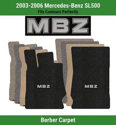 Передние коврики Lloyd Berber для Mercedes-Benz SL500 03–06 годов выпуска с аппликацией MBZ - Изображение 1 из 4