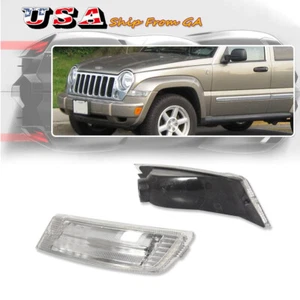 For 05-07 Jeep Liberty Fender Mounted Clear Marker Signal Corner Parking Lights - Picture 1 of 8