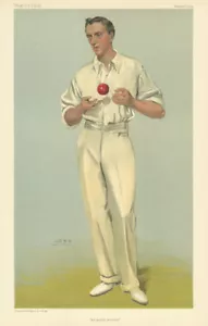 VANITY FAIR SPY CARTOON Bernard Bosanquet 'An artful bowler' Cricket 1904 - Picture 1 of 2